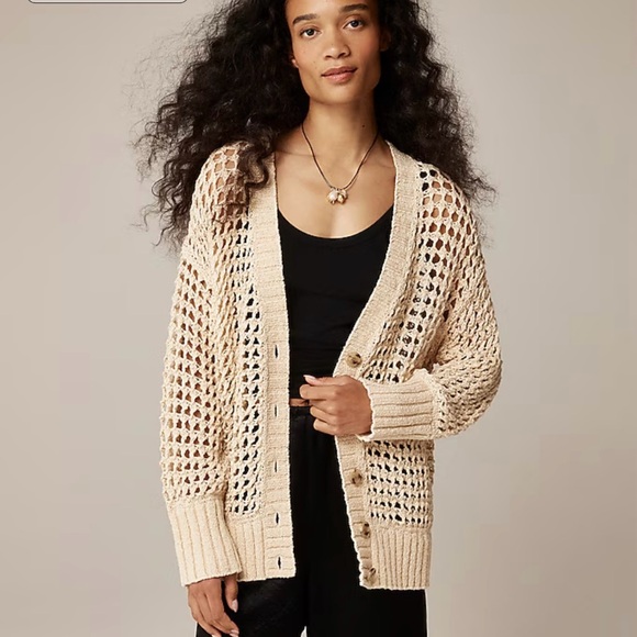 NWT Montauk relaxed cardigan color buff clay sz medium